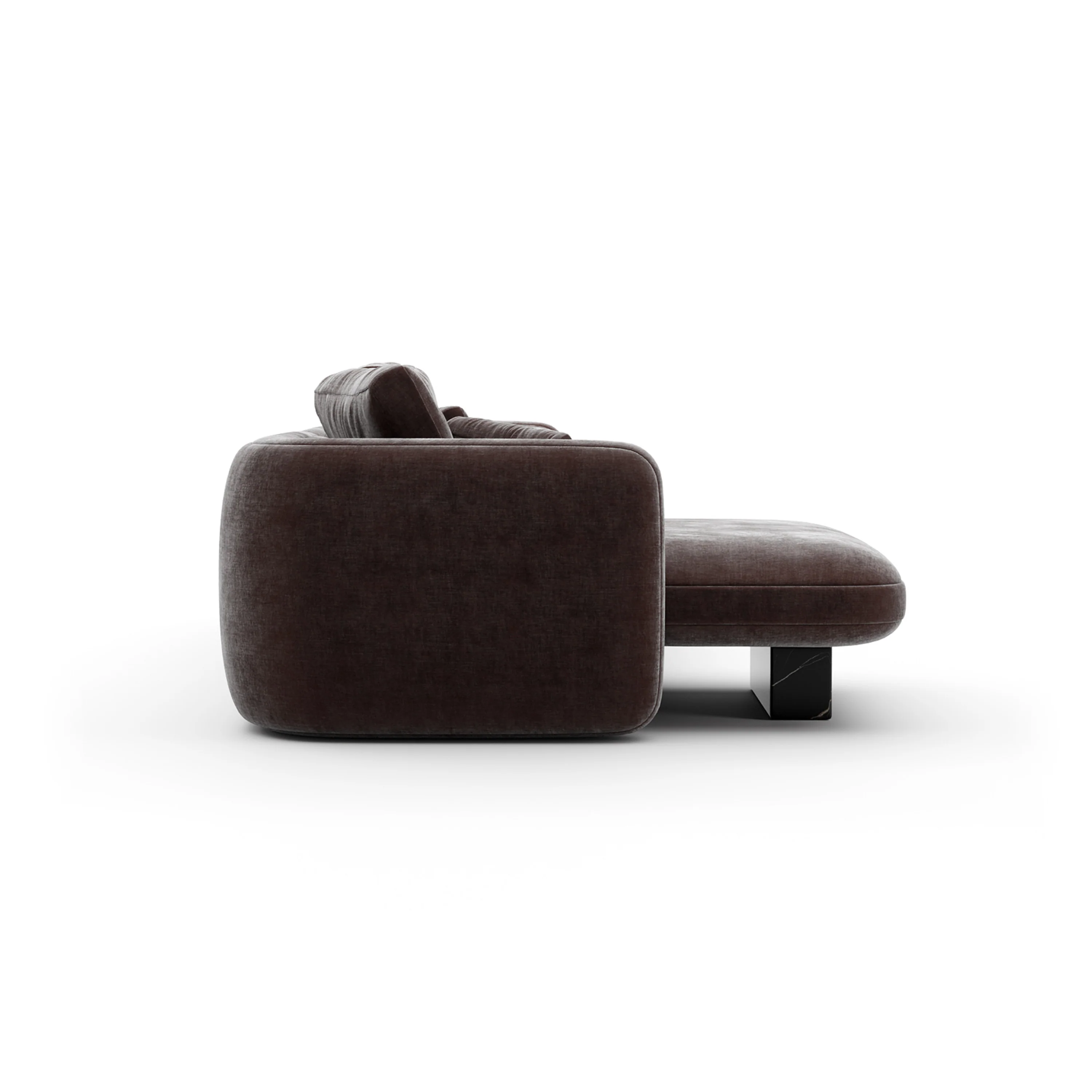 Overlap Left Chaise Sec Small Dk Taupe - Image 3